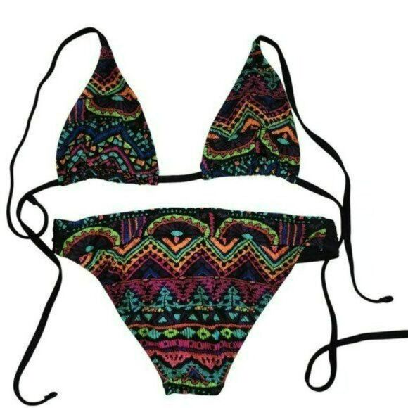 Endless Sun Multicolor Swim Bikini Set Two Piece Size M - Picture 5 of 6